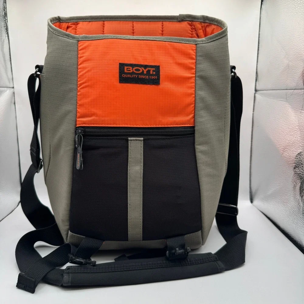 Boyt Messenger‎ Bag Unisex Large Tan Orange Cordura Laptop Shoulder Travel Bag